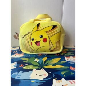 Pokemon Yellow Plush Bag Pouch Soft Pikachu